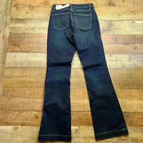 Talbots Dark Wash 5 Pocket Flare Jeans size 2 - Picture 5 of 6